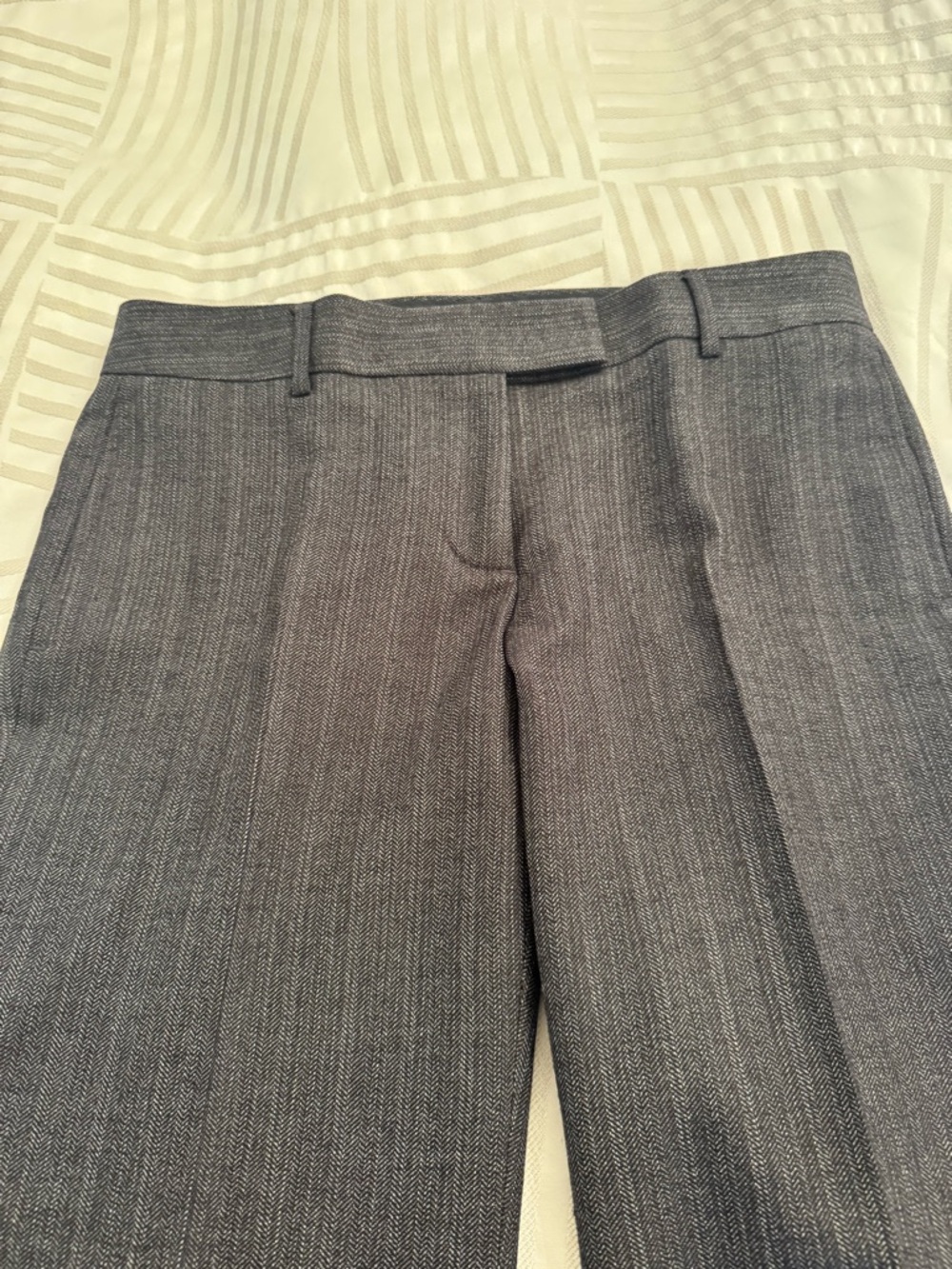 J. Crew Charcoal Gray Herringbone Wool Suit Pants, with Blazer Sold Separately